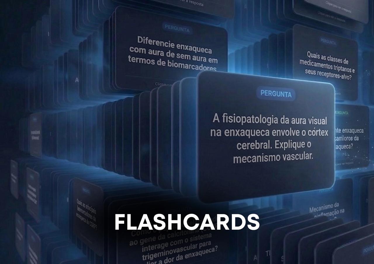 Interface para criar e estudar flashcards inteligentes